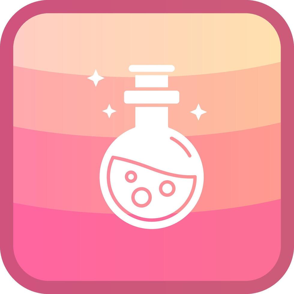 Potion Glyph Squre Colored Icon vector