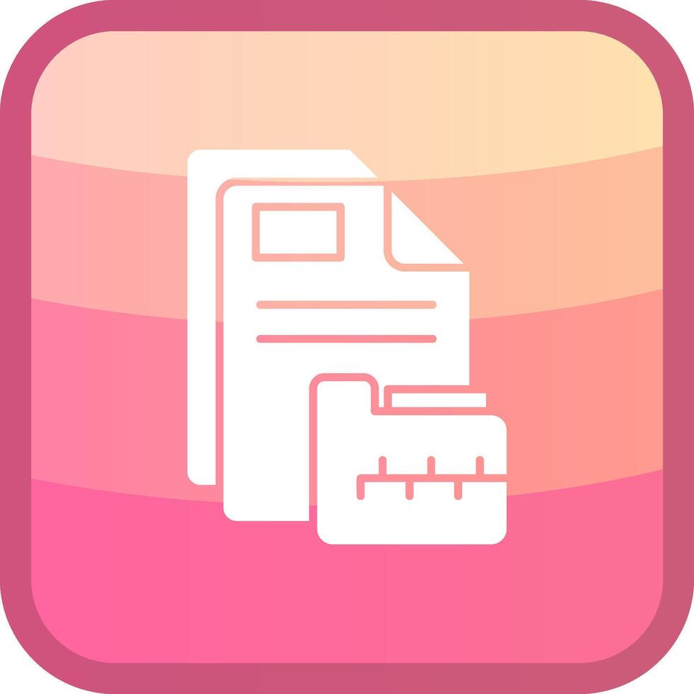 Archive Glyph Squre Colored Icon vector