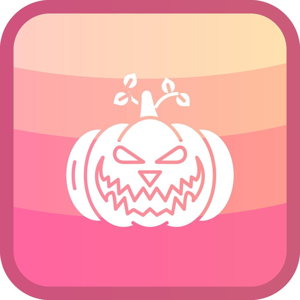 Pumpkin Glyph Squre Colored Icon vector