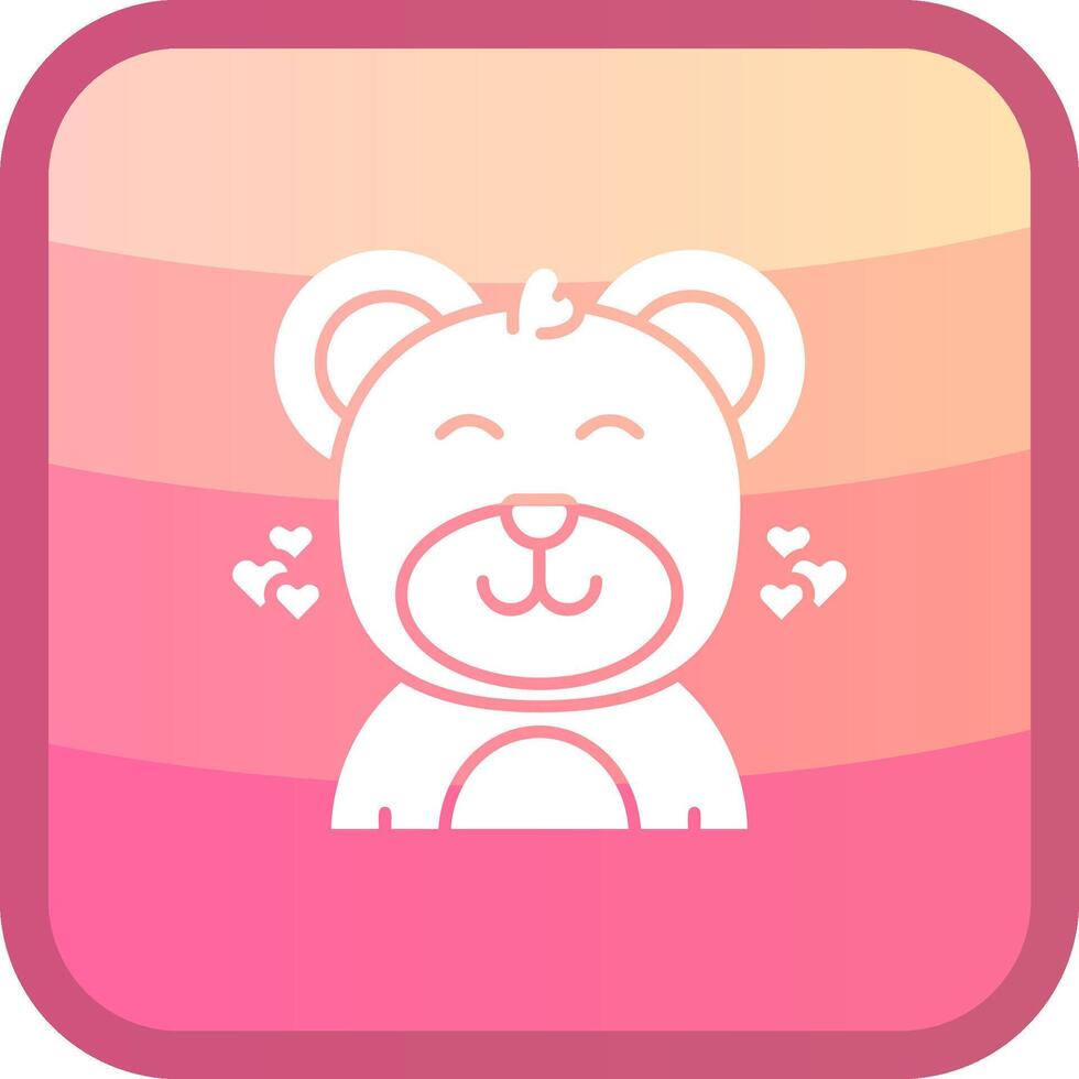 amor glifo cuadrar de colores icono vector