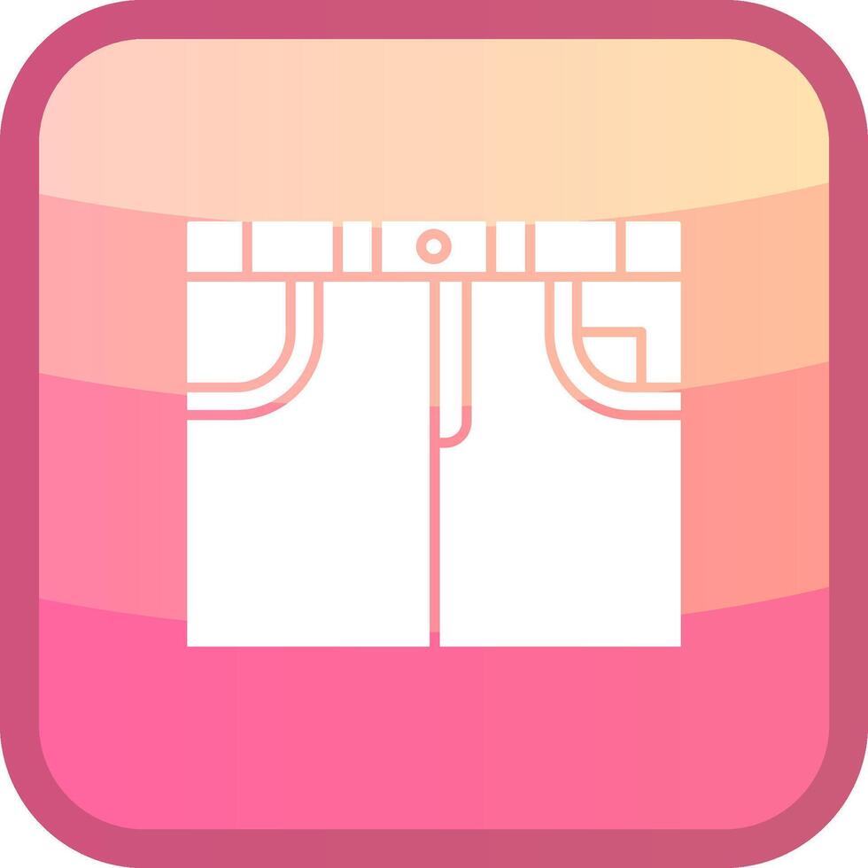 Skirt Glyph Squre Colored Icon vector