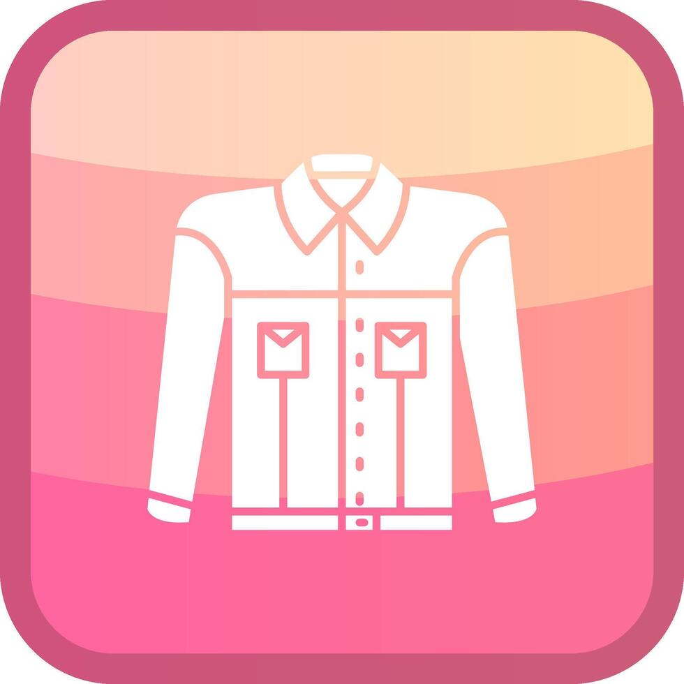 Jacket Glyph Squre Colored Icon vector