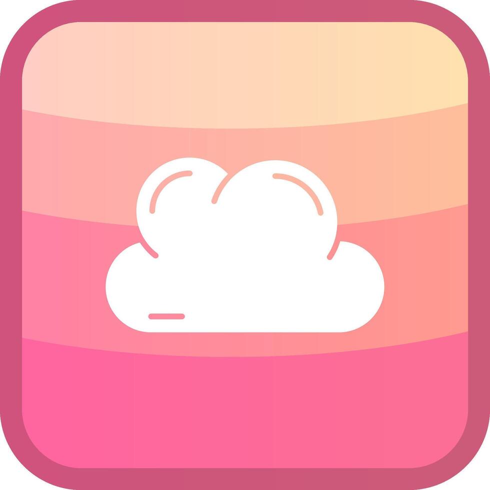Cloud Glyph Squre Colored Icon vector
