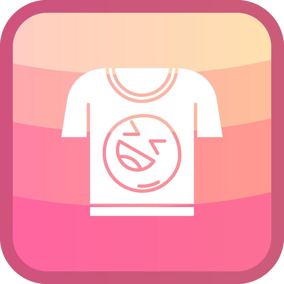Tee Glyph Squre Colored Icon vector