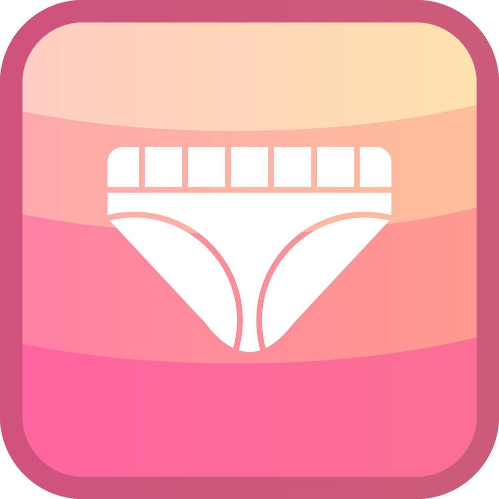 Underwear Glyph Squre Colored Icon vector