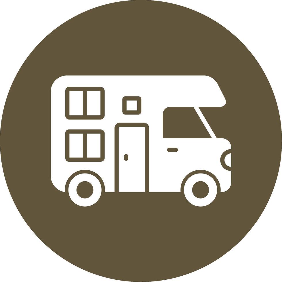 Camper Van Vector Icon