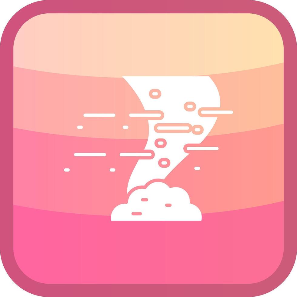 Tornado Glyph Squre Colored Icon vector