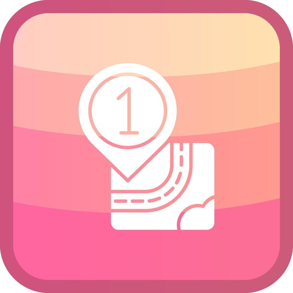 One Glyph Squre Colored Icon vector