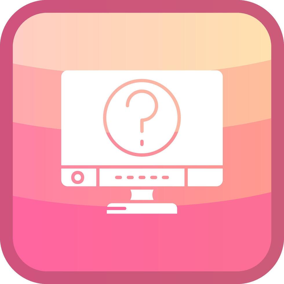 Question Glyph Squre Colored Icon vector