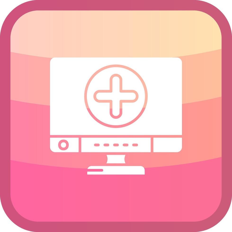 Add Glyph Squre Colored Icon vector