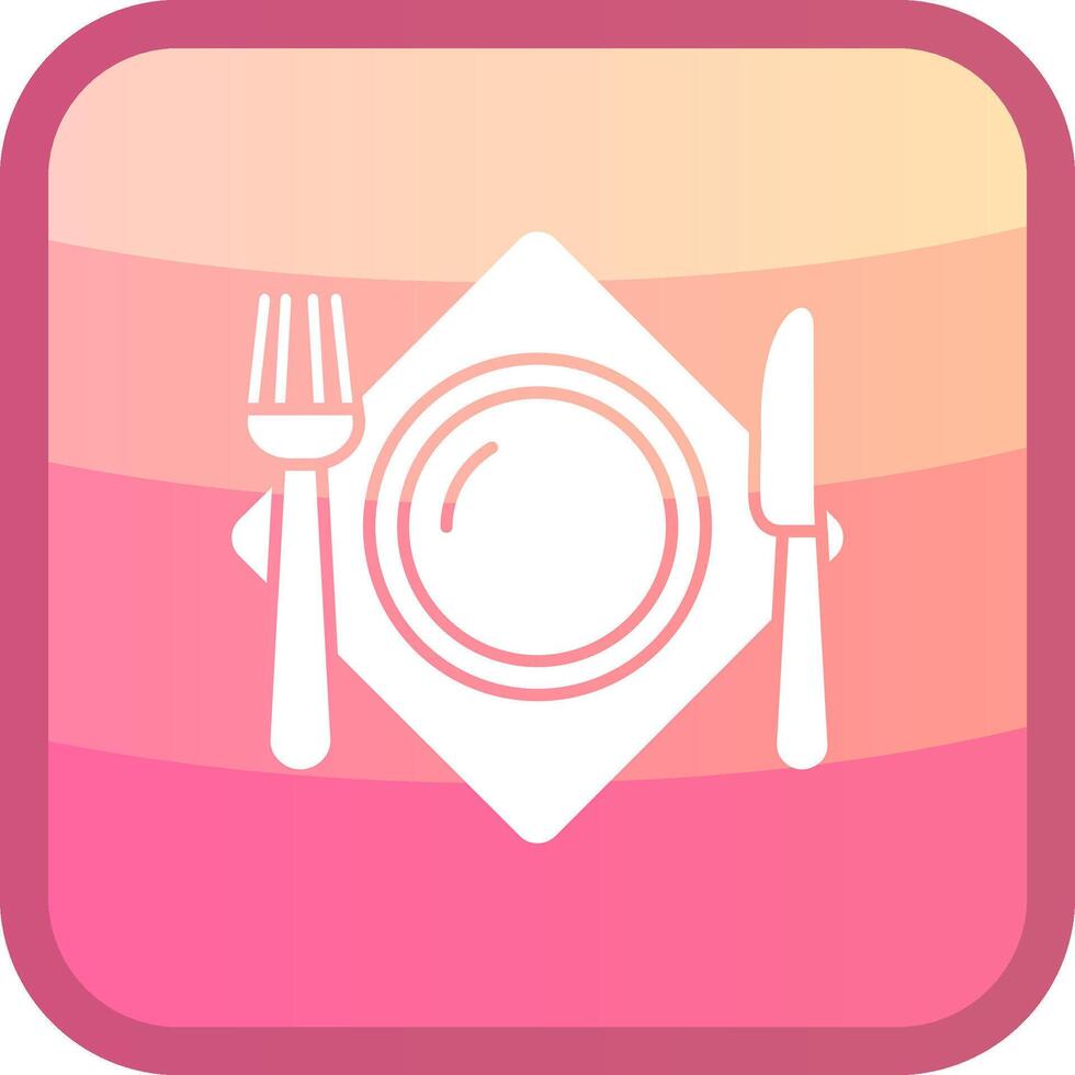 Cutlery Glyph Squre Colored Icon vector