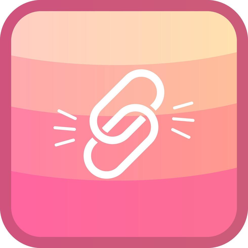 Link Glyph Squre Colored Icon vector