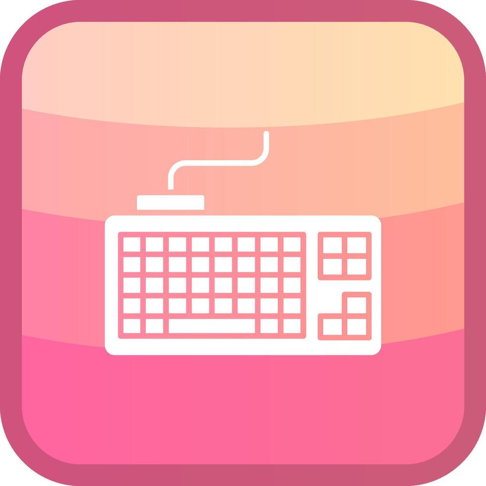 Keyboard Glyph Squre Colored Icon vector