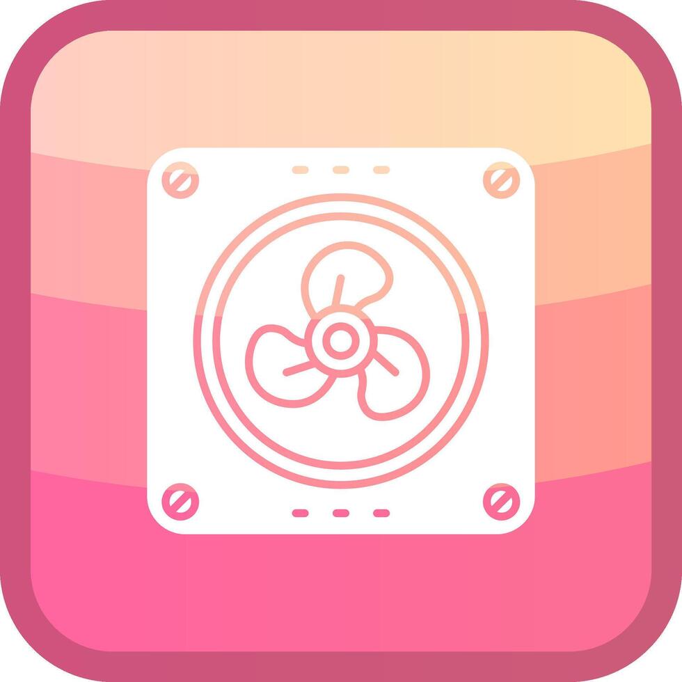 Extractor Glyph Squre Colored Icon vector