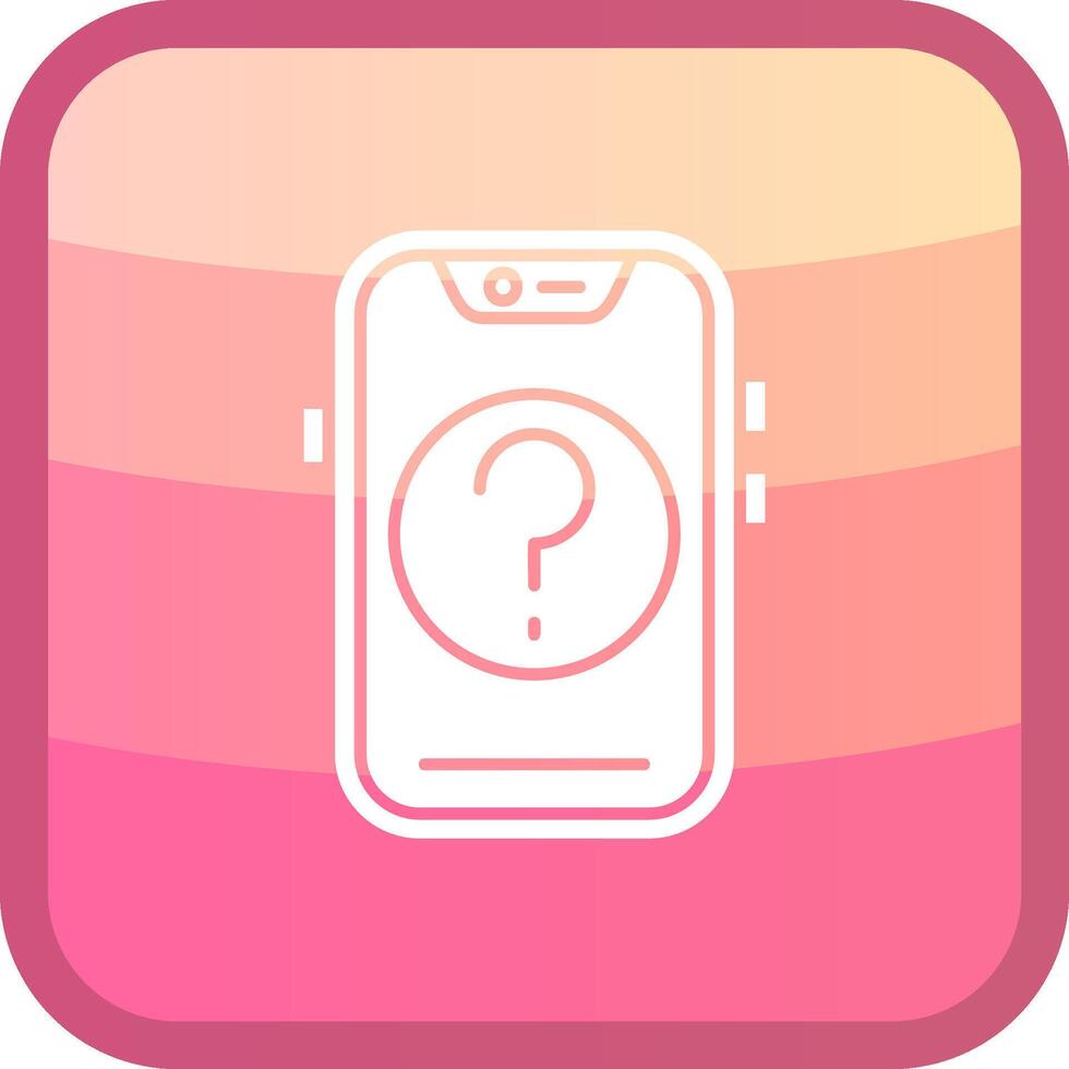 Question Glyph Squre Colored Icon vector