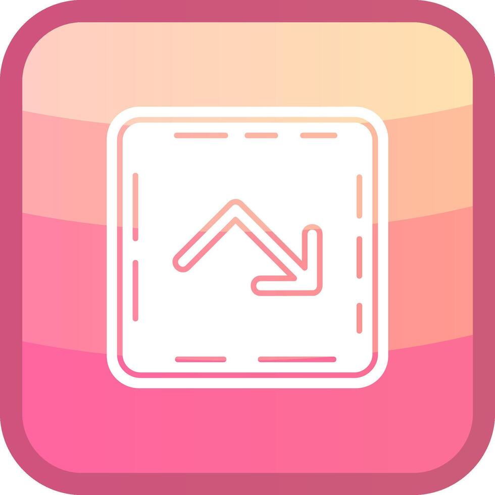 Bounce Glyph Squre Colored Icon vector