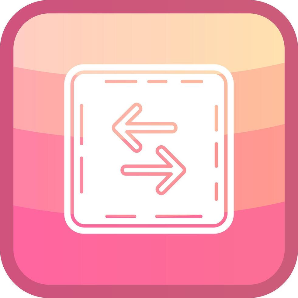 Swap Glyph Squre Colored Icon vector