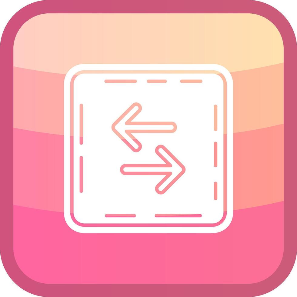 Swap Glyph Squre Colored Icon vector