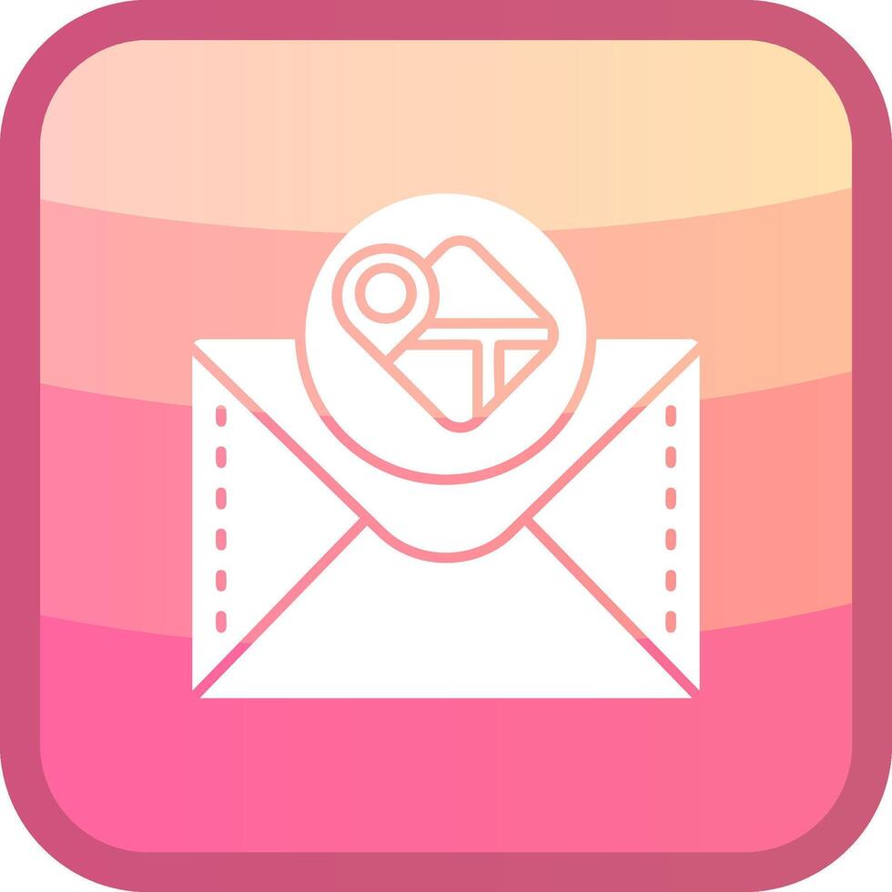 Location pin Glyph Squre Colored Icon vector