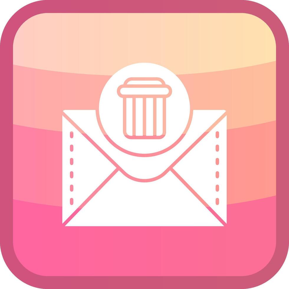 Dustbin Glyph Squre Colored Icon vector