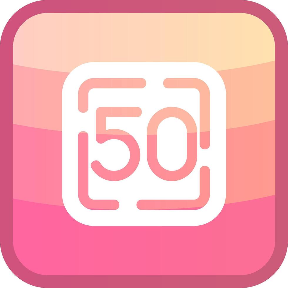 Fifty Glyph Squre Colored Icon vector