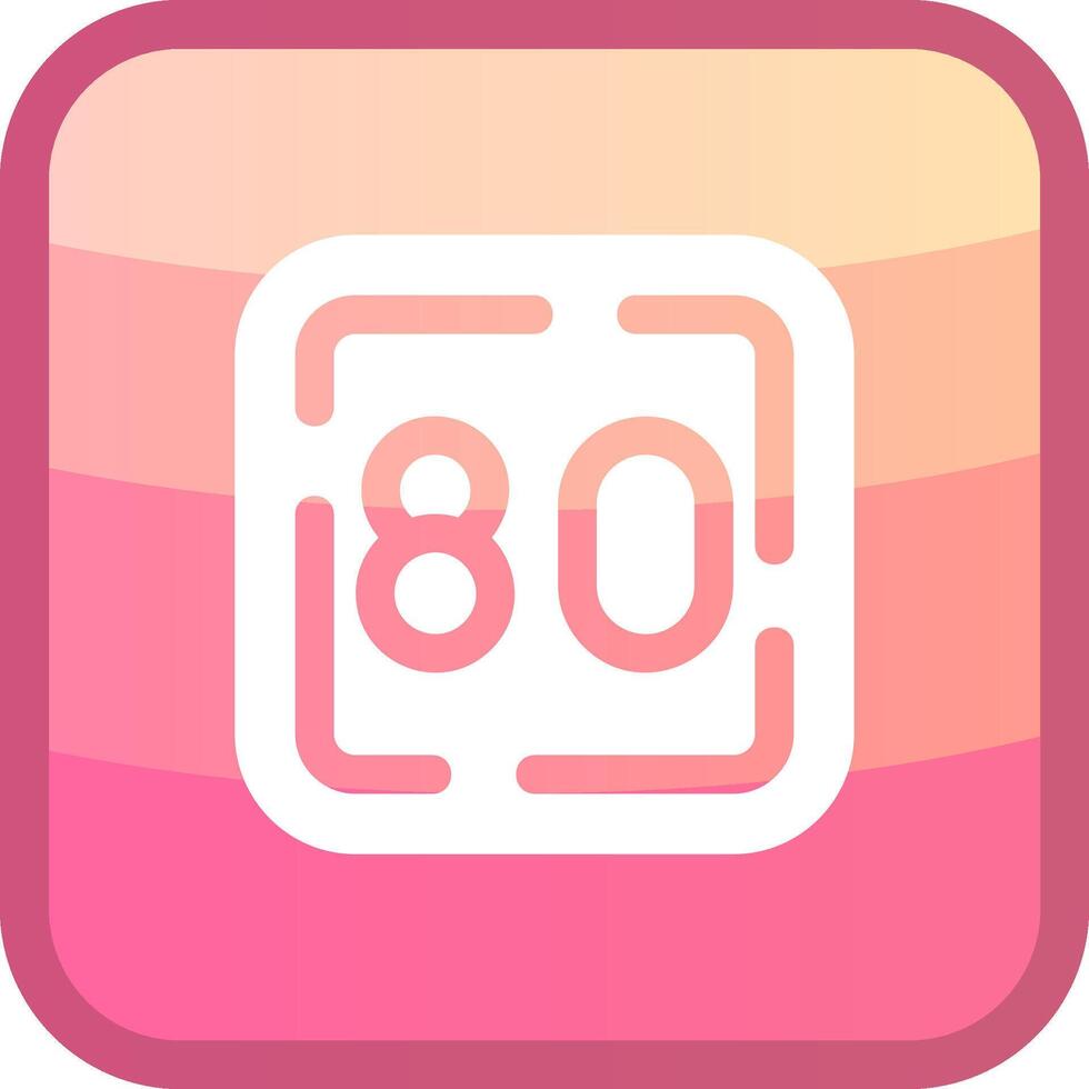 Eighty Glyph Squre Colored Icon vector