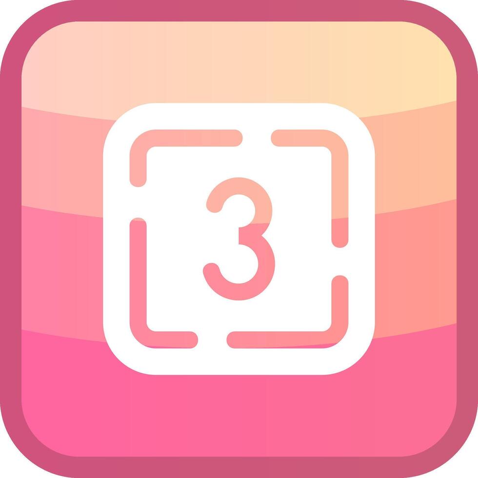 Three Glyph Squre Colored Icon vector