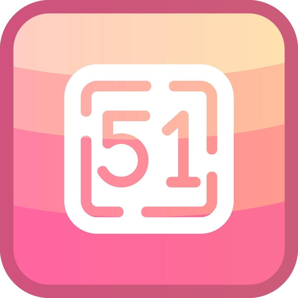 Fifty One Glyph Squre Colored Icon vector