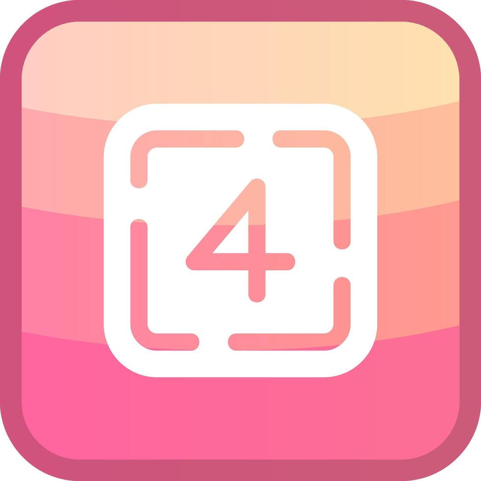 Four Glyph Squre Colored Icon vector