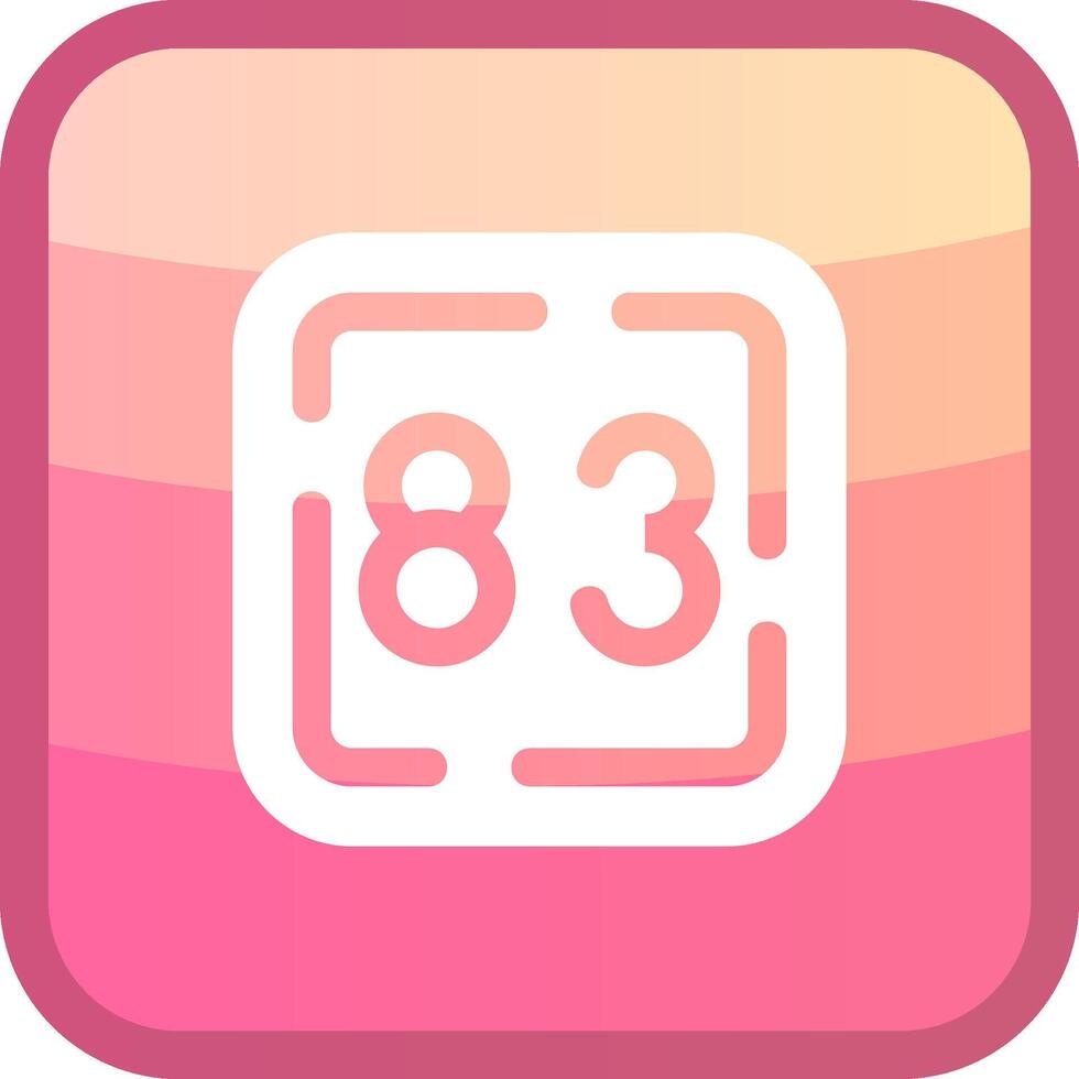 Eighty Three Glyph Squre Colored Icon vector