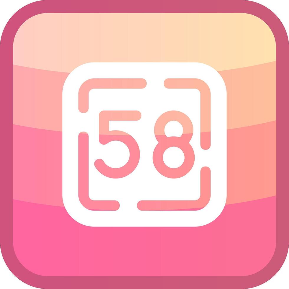 Fifty Eight Glyph Squre Colored Icon vector