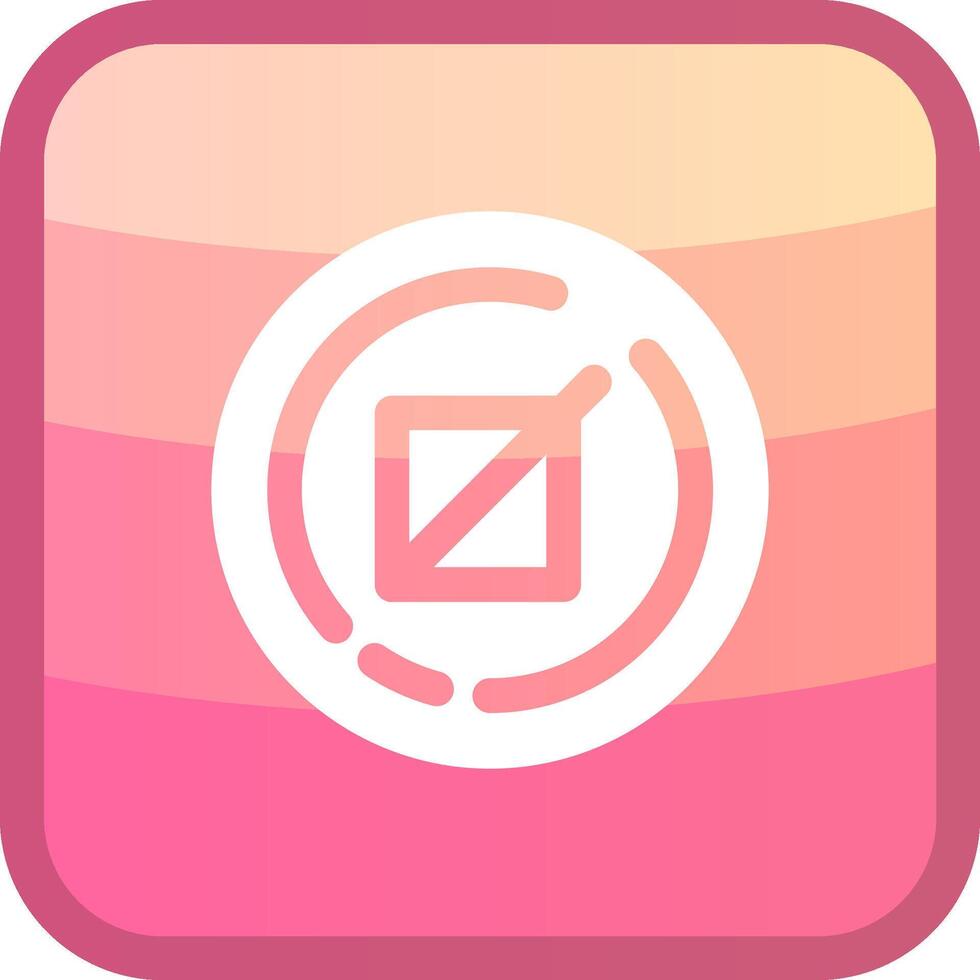 Crop Glyph Squre Colored Icon vector