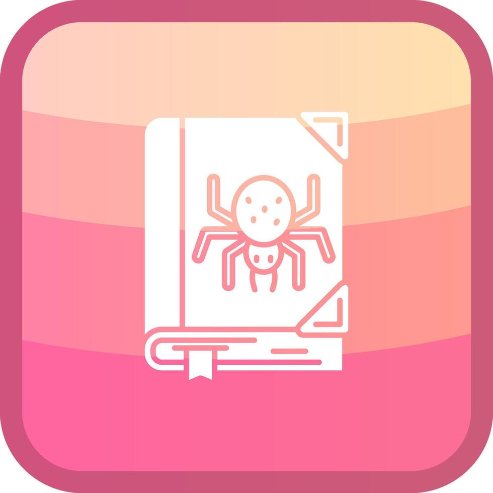 Horror Glyph Squre Colored Icon vector