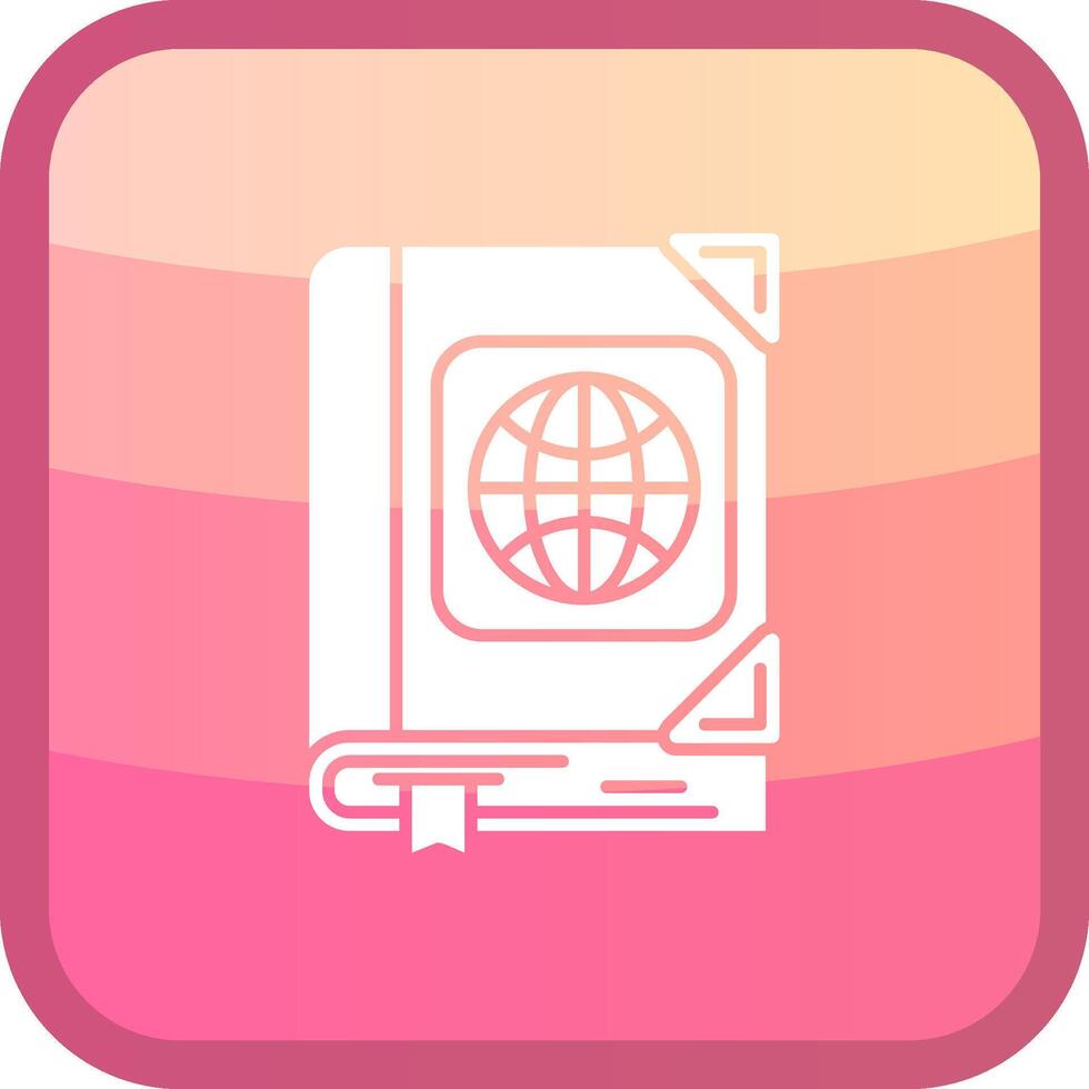 Atlas Glyph Squre Colored Icon vector