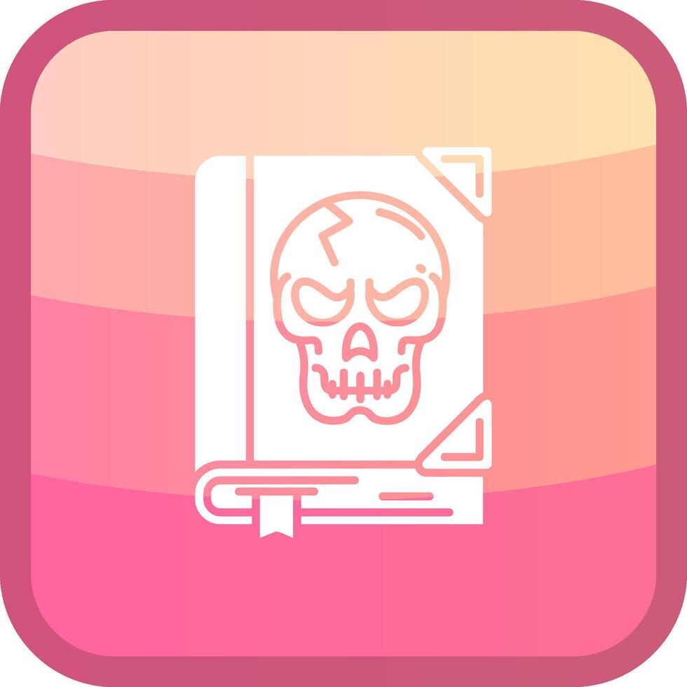 Horror Glyph Squre Colored Icon vector