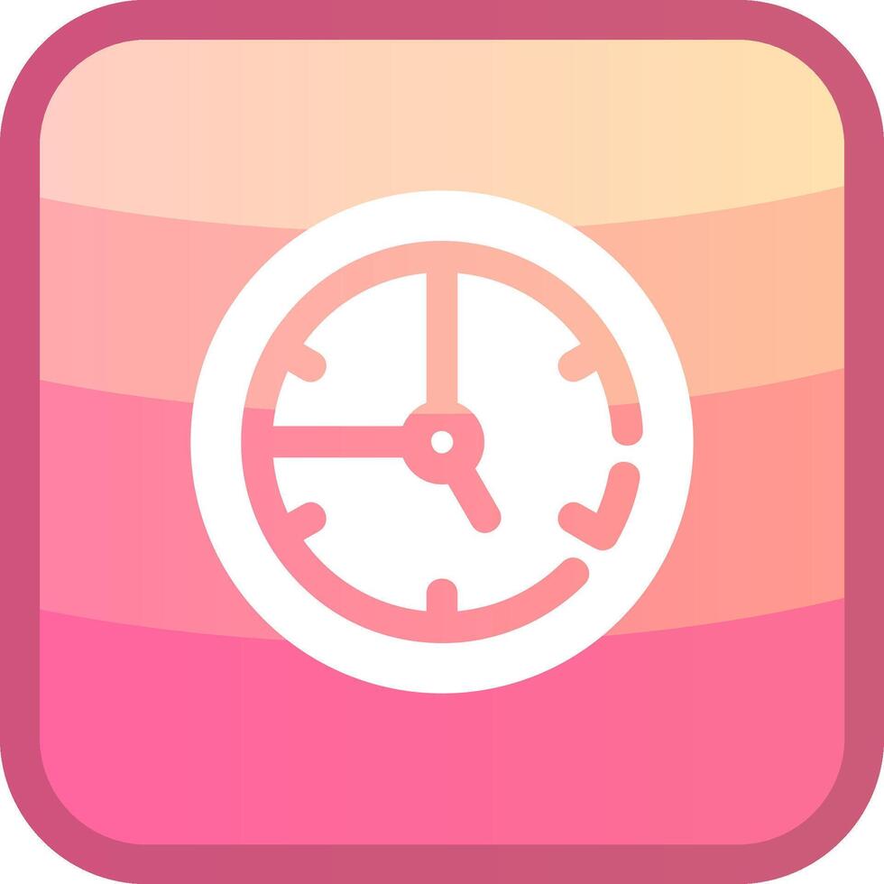 Time Glyph Squre Colored Icon vector