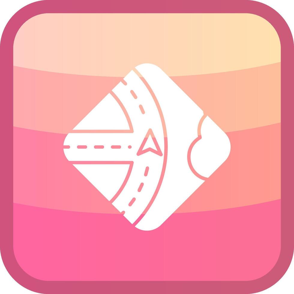 Navigation Glyph Squre Colored Icon vector