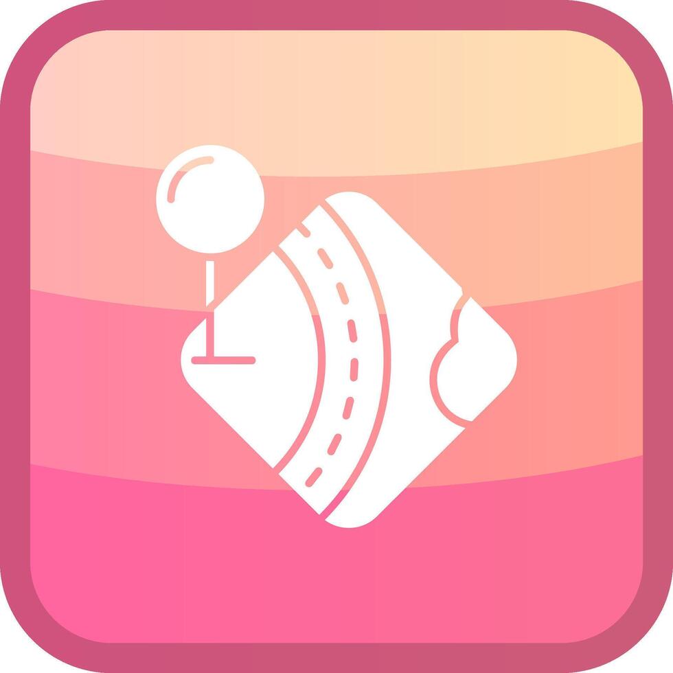 Pin Glyph Squre Colored Icon vector