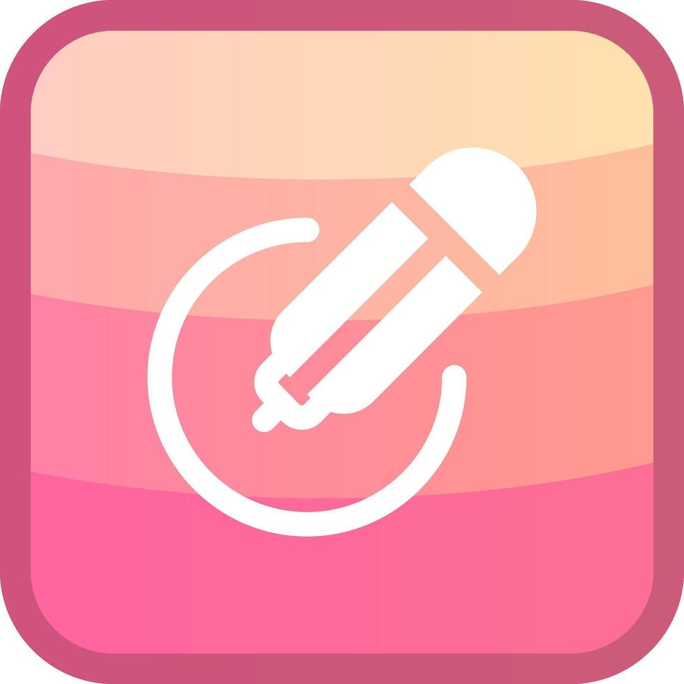 Pencil circle Glyph Squre Colored Icon vector