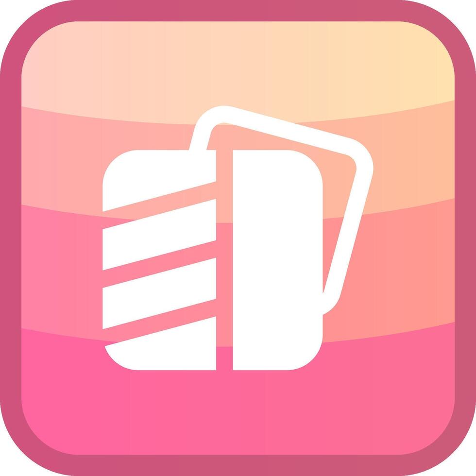 Transparent Glyph Squre Colored Icon vector