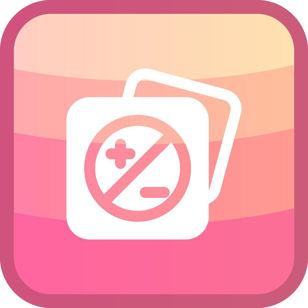 Image brightness Glyph Squre Colored Icon vector