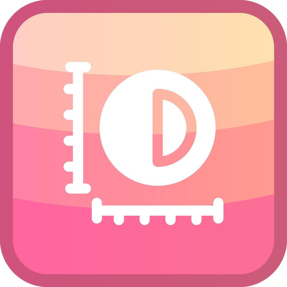 Sizing Glyph Squre Colored Icon vector