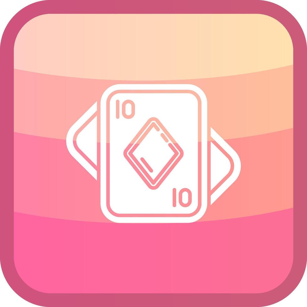 Diamonds Glyph Squre Colored Icon vector