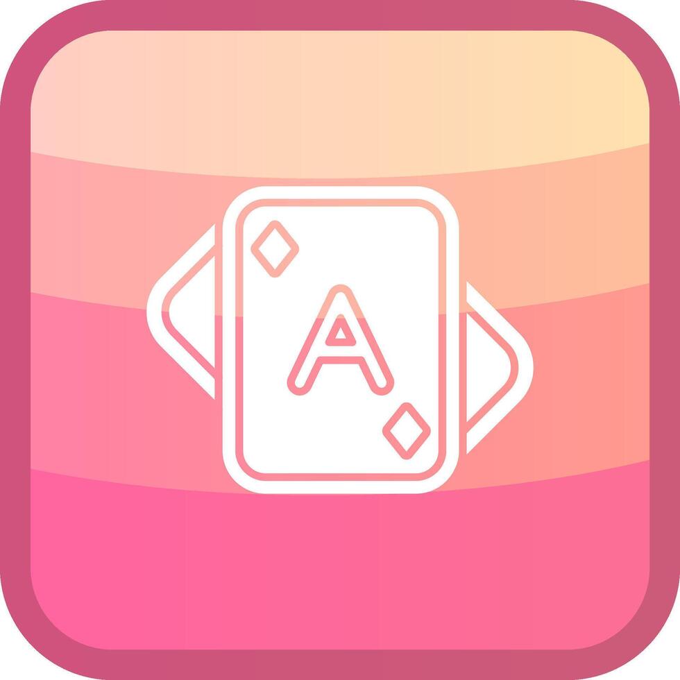 Aces Glyph Squre Colored Icon vector