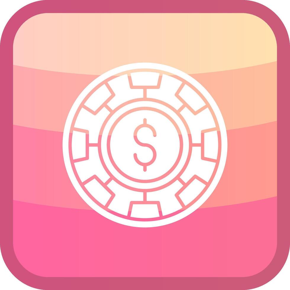 Chip Glyph Squre Colored Icon vector