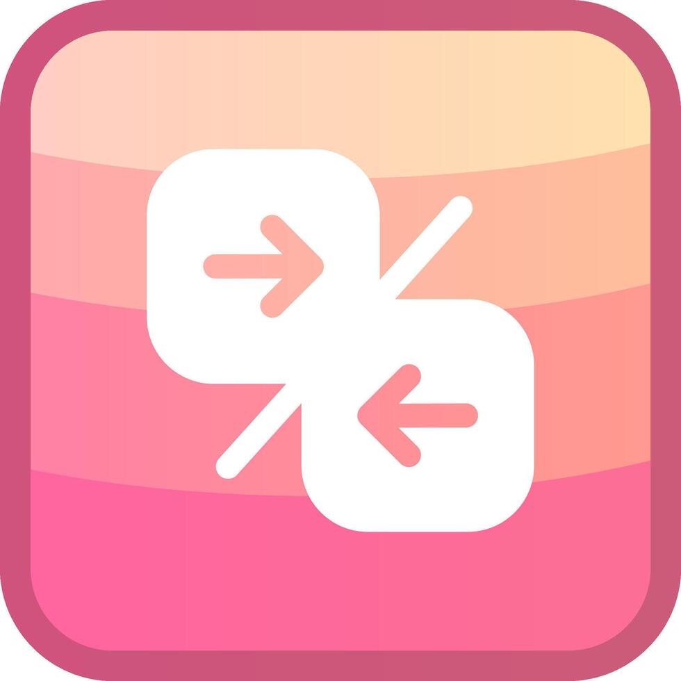 Compare arrow Glyph Squre Colored Icon vector