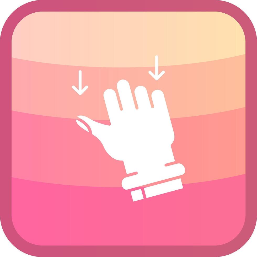 Drag Glyph Squre Colored Icon vector
