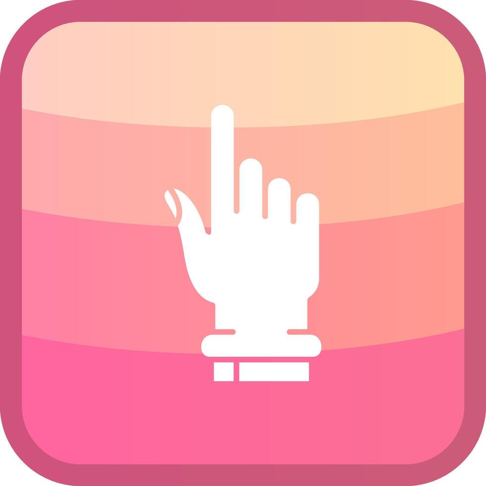Hand click Glyph Squre Colored Icon vector