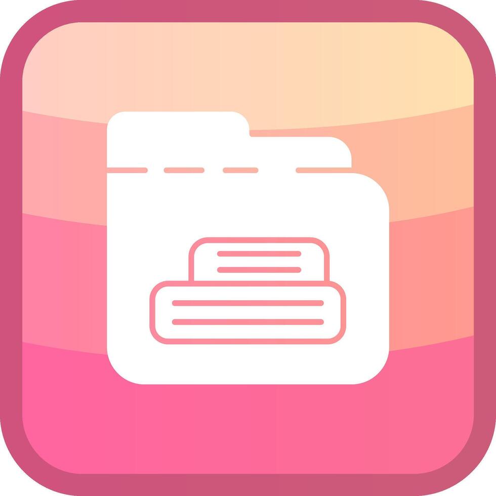 Folder Glyph Squre Colored Icon vector