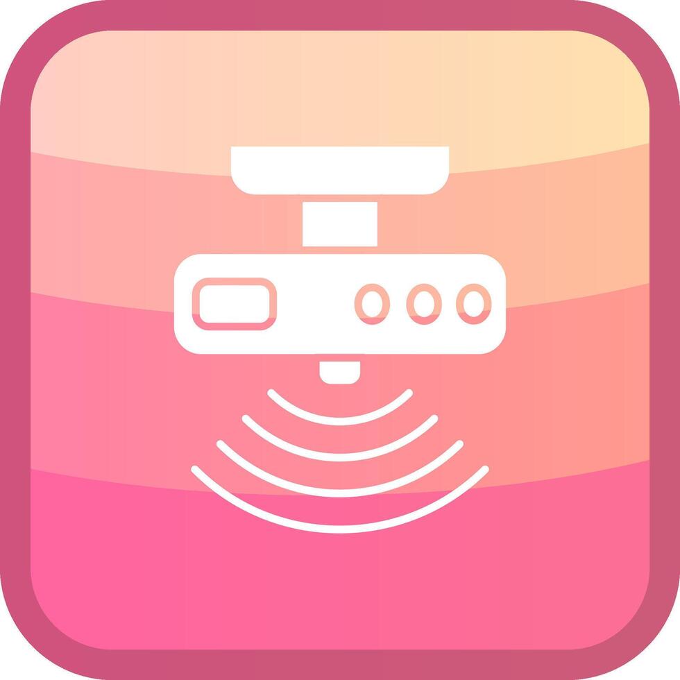 Motion sensor Glyph Squre Colored Icon vector